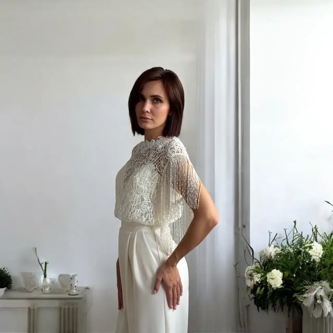 Комбинезон с вышитым верхом
