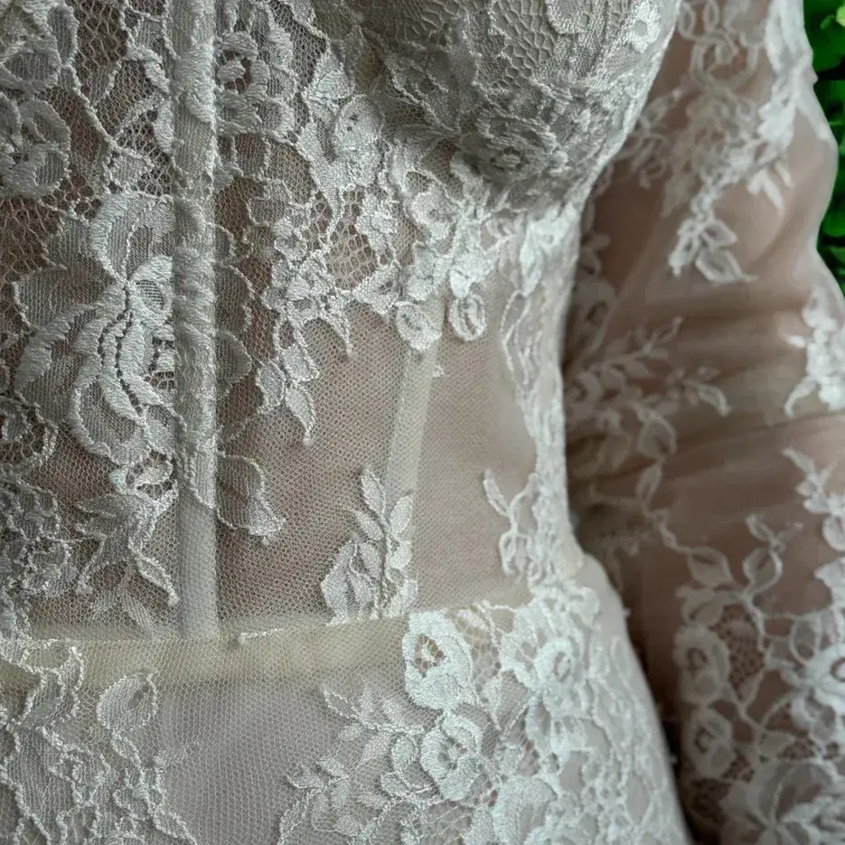 Айвори ажурное кружевное платье — фото 4